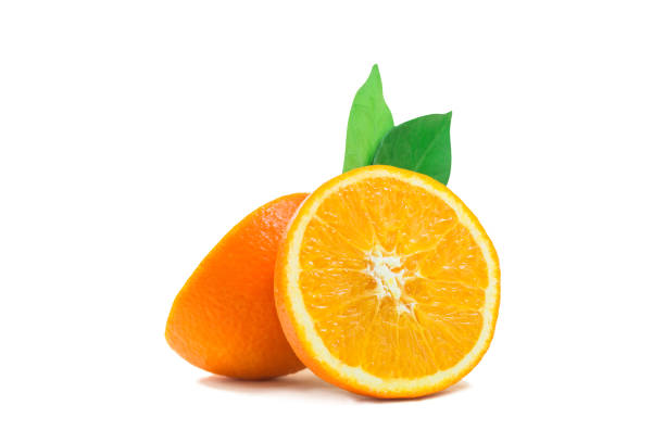 istock The cut orange is isolated on a white background. 909807278