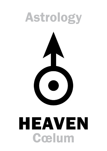 Astrology Alphabet: Sign of HEAVEN (Cœlum). Hieroglyphics character sign (single symbol).