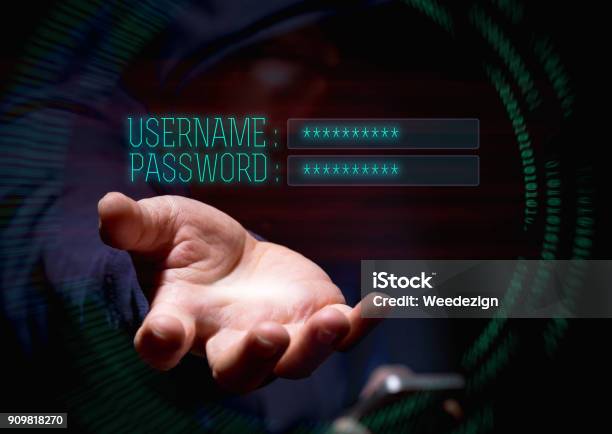 Hooded Cyber Crime Hacker Using Mobile Phone And Internet Hacking In To Cyberspace For Username And Password Online Personal Data Security Concept Stock Photo - Download Image Now