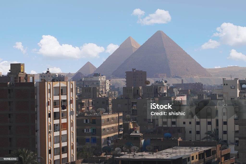 Pirâmides de Gizé, cairo, Egito - Foto de stock de Cairo royalty-free