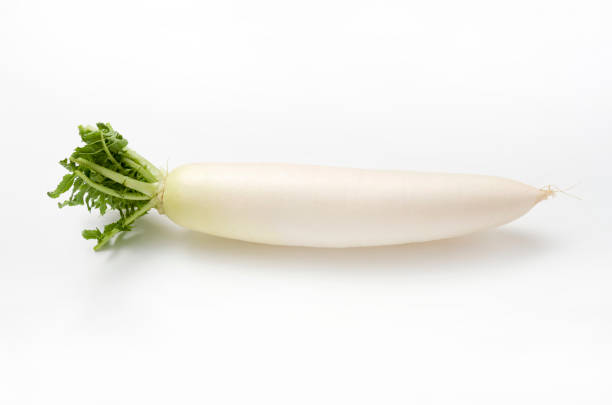 istock Japanese radish  isolated white background 909829060