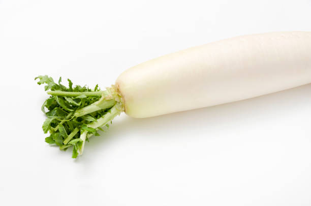 istock Japanese radish  isolated white background 909829072
