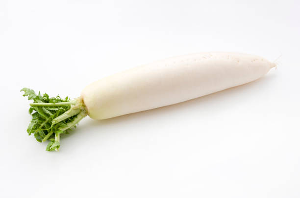 istock Japanese radish  isolated white background 909829080