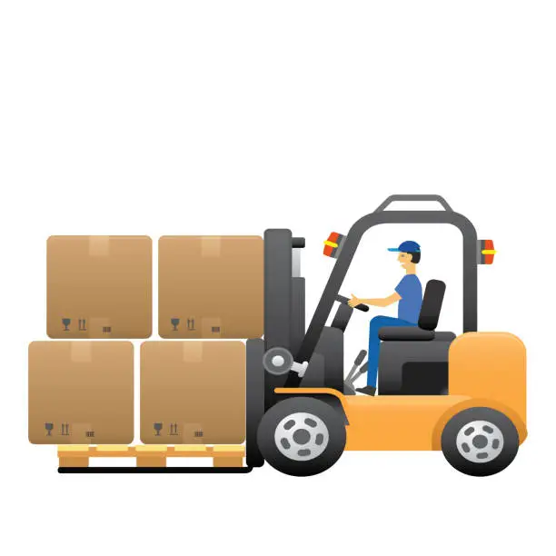 Vector illustration of Forklift