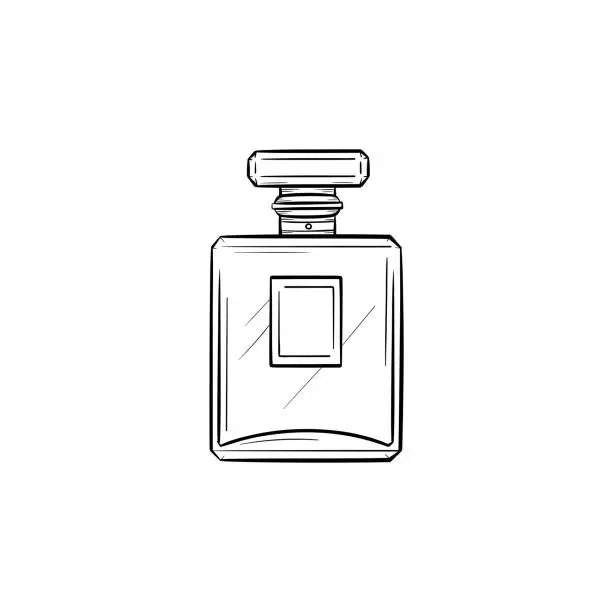 Vector illustration of Perfume hand drawn sketch icon