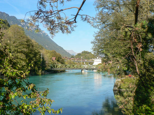 interlaken, schweiz - berne canton switzerland landscape travel stock-fotos und bilder