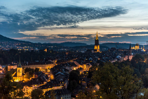 istock The beautiful night view of Bern 909839674