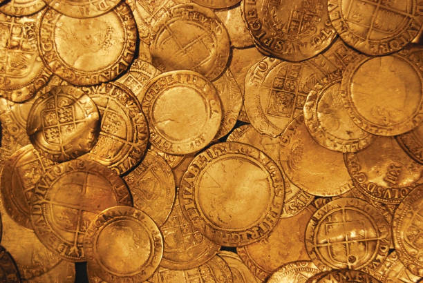 istock Large collection of gold doubloons 90983974