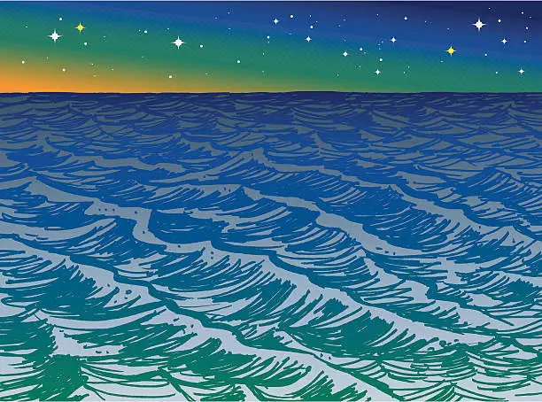 Vector illustration of Crispy Sea