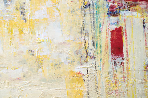 istock Abstract acrylic canvas painting background 909846360