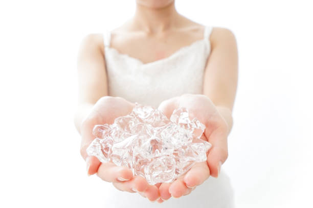 Woman having ices