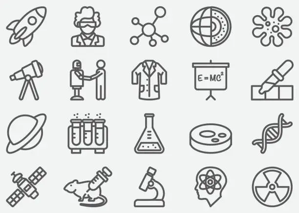 Vector illustration of Science Line Icons