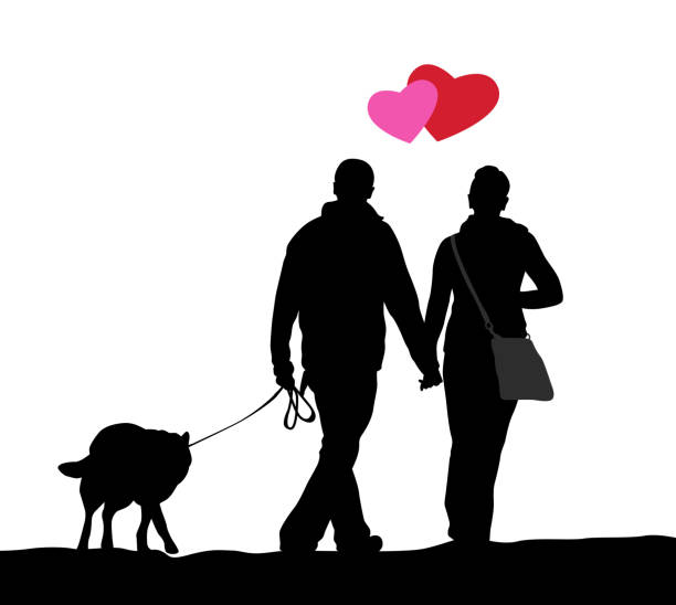 ilustrações de stock, clip art, desenhos animados e ícones de valentines couple walk - vacations women men stability
