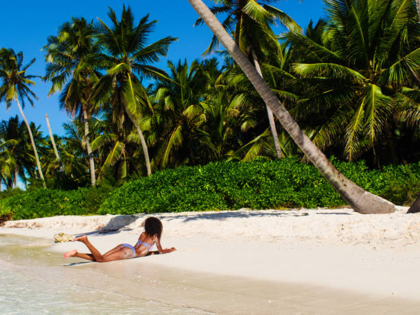Woman sunbathing