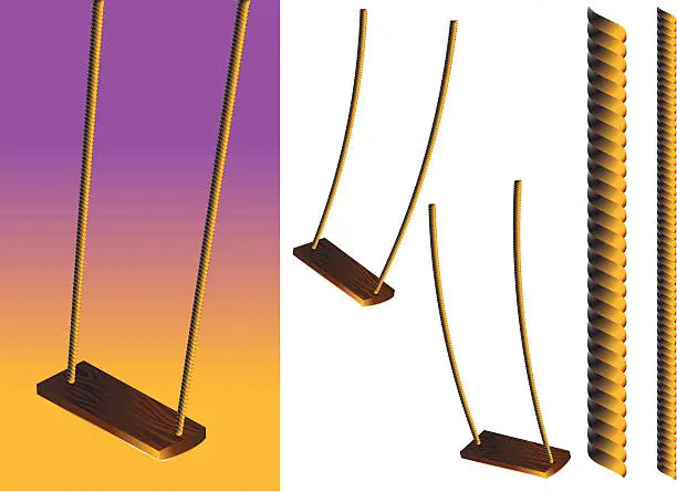 Vector illustration of Simple Swing