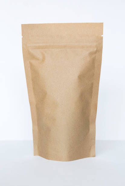 istock Recycle brow paper tea bag on white background 909877688
