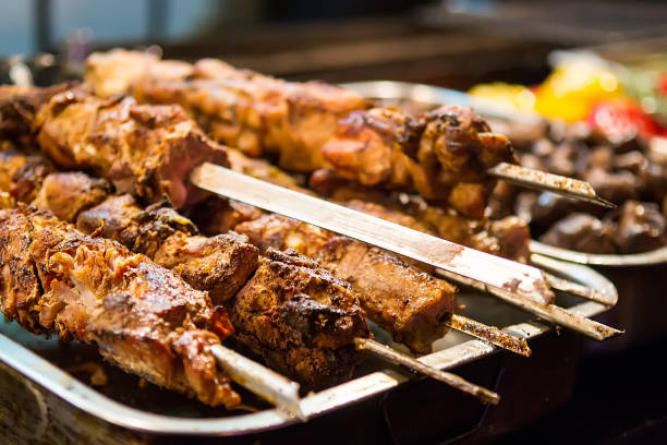 istock Grilled food at market 909877714