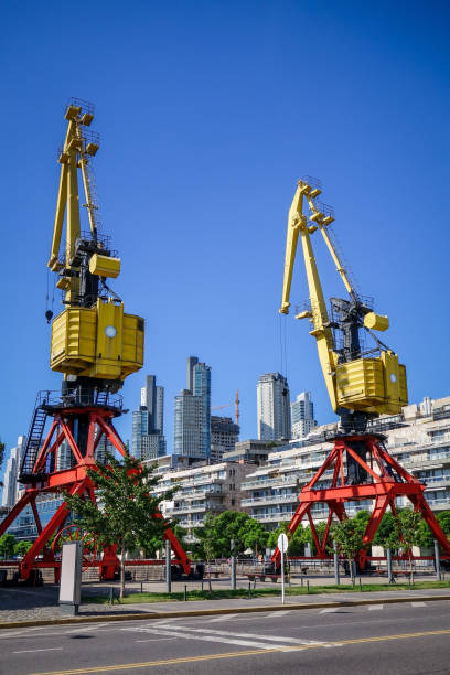 istock Construction crane, Puerto Madero, Buenos Aires 909878372