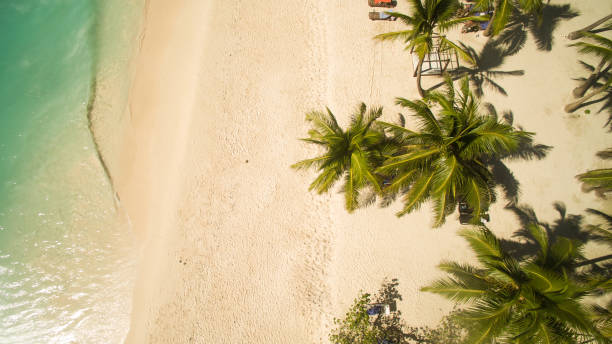 istock Flying over the Caribbean shore 909879186