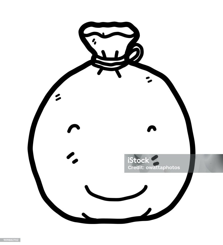 Smile Garbage Bag Stock Illustration - Download Image Now ...
