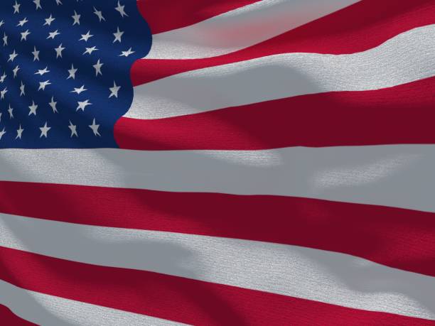 istock Fabric texture flag of USA. 909885546