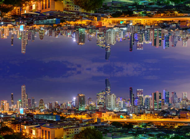 istock Panorama view of High building 909886062