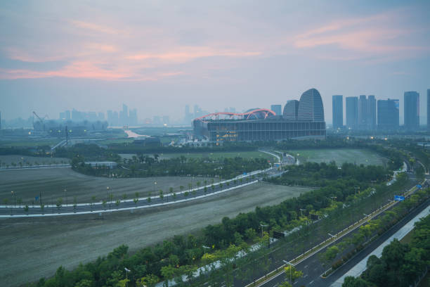 istock Chinese Hangzhou city architecture and scenery 909886682