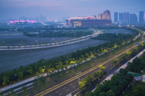 istock Chinese Hangzhou city architecture and scenery 909886736