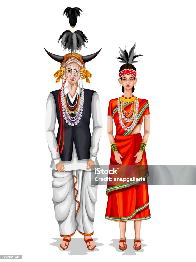 Chhattisgarhi Wedding Couple In Traditional Costume Of Chhattisgarh ...