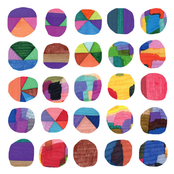 Colourful spots background pattern vector art illustration
