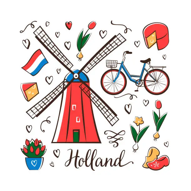 Vector illustration of Holland