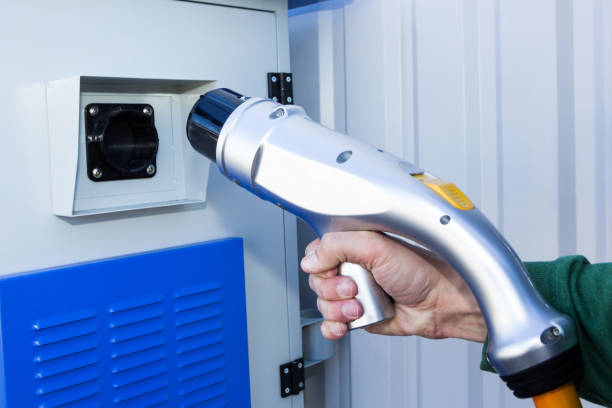 istock Charging station for electric vehicles. 909920424
