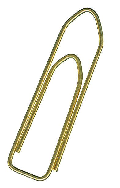 istock Yellow paperclip in hi-res, clipping path inside, on white background 90992197