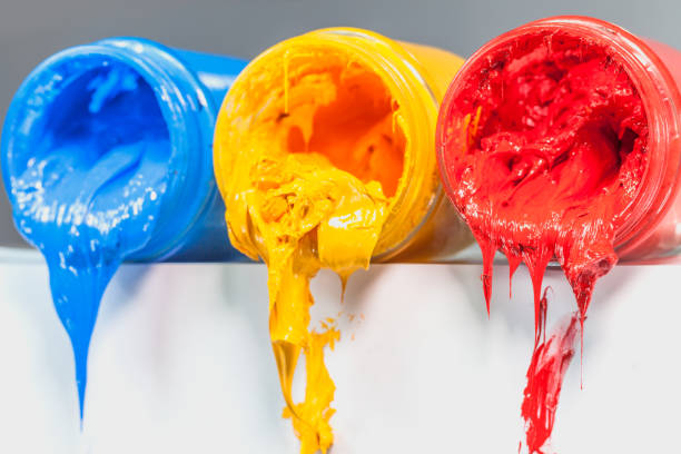 istock yellow blue and red colors are primary color. 909923124