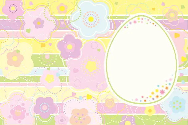 Vector illustration of Flowers Background for Easter