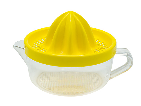 yellow citrus press on white