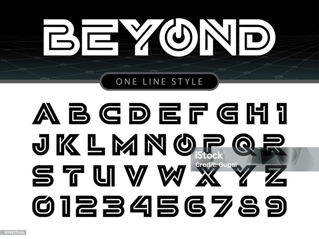 Stylized Rounded Font Vector Of Stylized Rounded Font And Alphabet Stock Illustration ...
