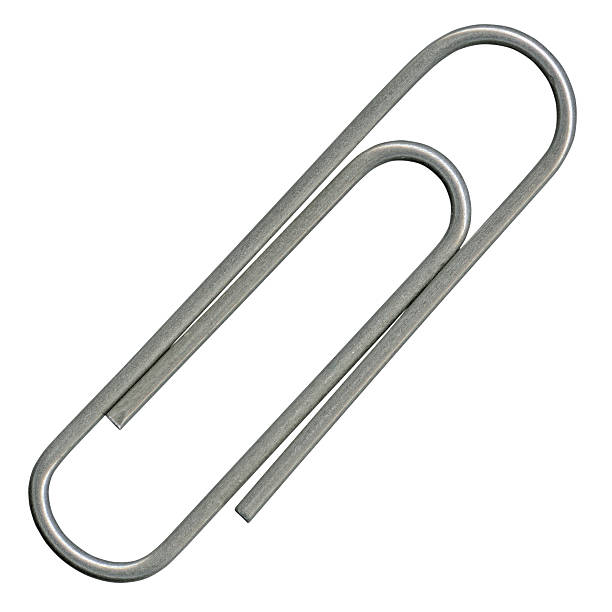 Paper clip isolated with clipping path on white background