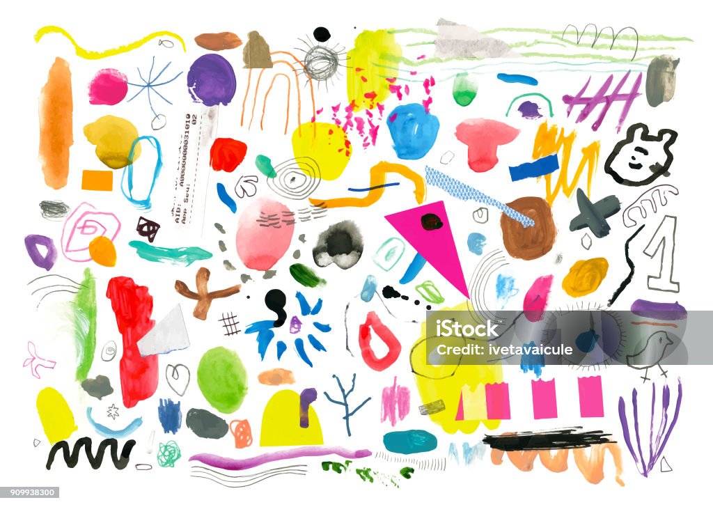 Abstract background pattern of painted marks and shapes Painted artwork. Abstract background pattern of painted marks and shapes. Background pattern of doodles Abstract stock vector Abstract background pattern of painted marks and shapes Painted artwork. Abstract background pattern of painted marks and shapes. Background pattern of doodles Abstract stock vector