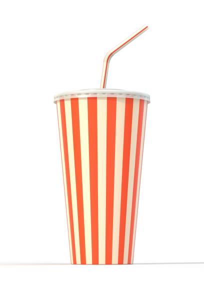 istock Fast food cola drink cup and drinking straw 909938452