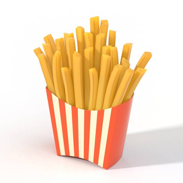 istock Fast food french fries in a container 909938518