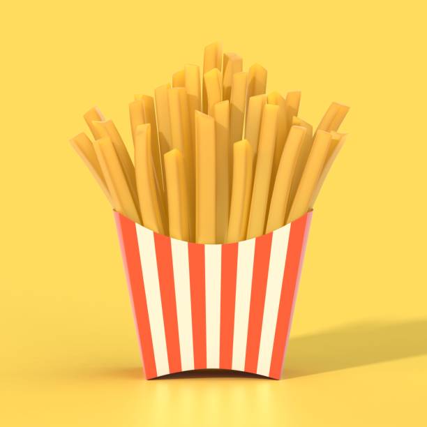 istock Fast food french fries in a container 909938540