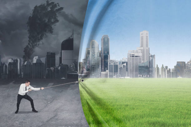 istock European businessman struggle to save environment 909939512