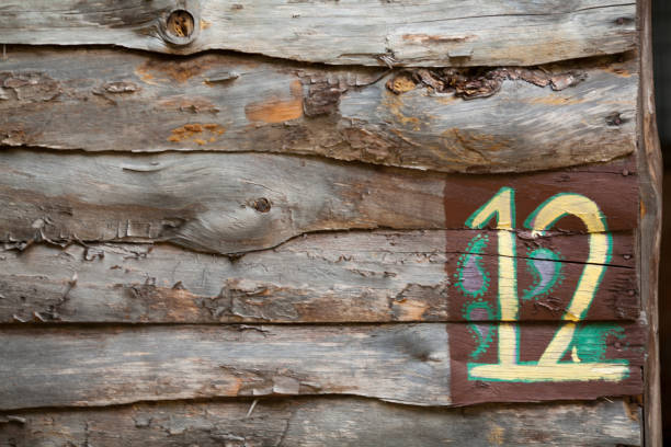 istock Carved wood door number 12 909941942
