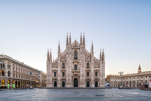 the Piazza del Duomo at dawn