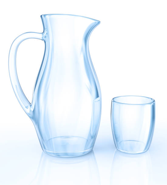 istock Glass jugs glass with water. 909947594