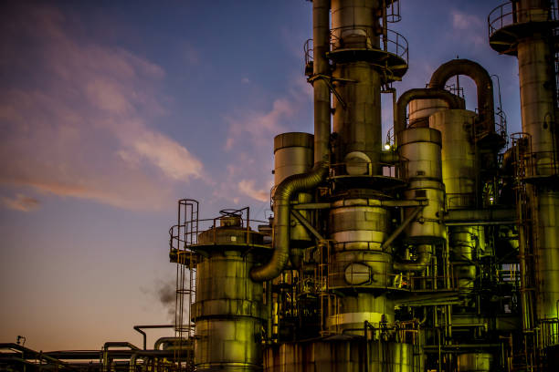 istock At dusk of industrial area. 909947706