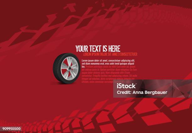 Automotive Tire Background Stock Illustration - Download Image Now - Tire - Vehicle Part, Dirt Road, Track - Imprint