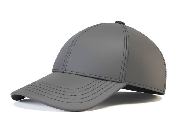 istock Gray baseball cap mock up, blank hat template isolated on white background 3d rendering 909956670