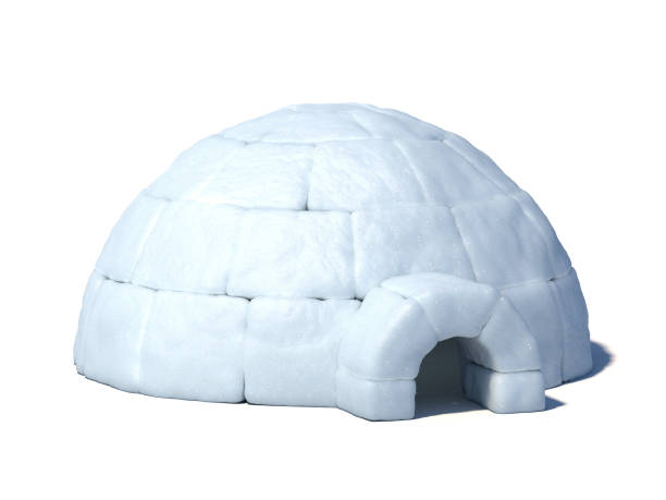 Igloo isolated on white background 3d illustration Igloo isolated on white background 3d illustration igloo stock pictures, royalty-free photos & images